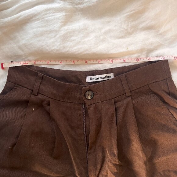 Reformation mason pant in brown sz 0 - Picture 2 of 3
